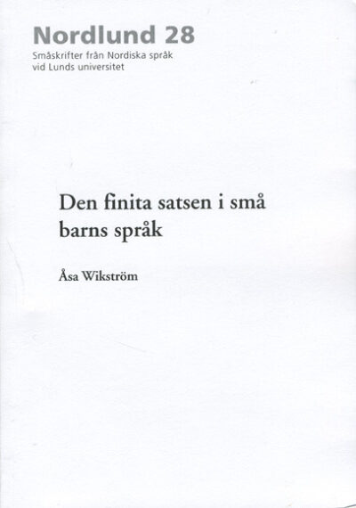 Den finita satsen i små barns språk