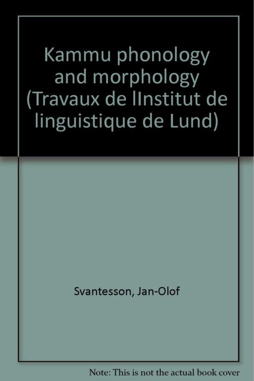 Kammu phonology and morphology