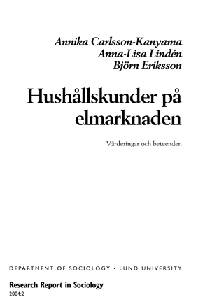 Hushållskunder på elmarknaden