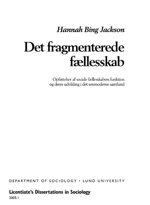 Det fragmenterede fællesskab