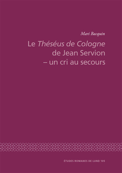 Le Théséus de Cologne de Jean Servion - un cri au secours