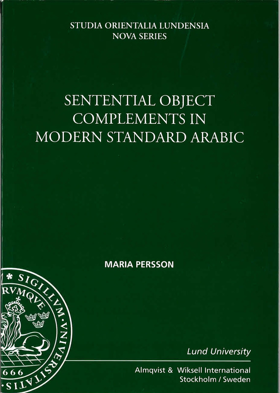 Sentential Object Complements in Modern Standard Arabic