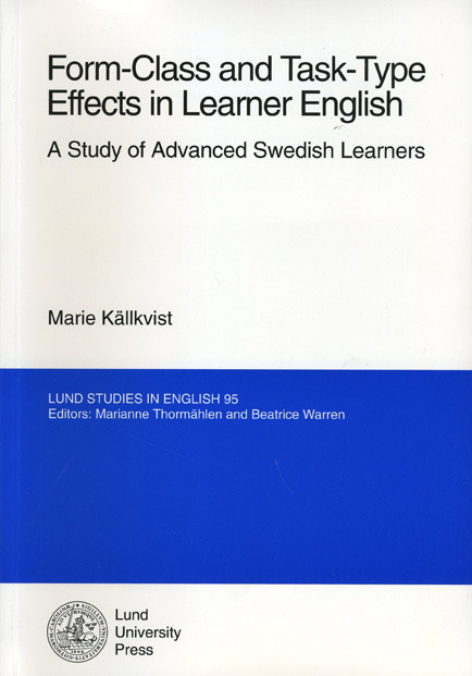 Form-Class and Task-Type Effects in Learner English: A Study of Advanced Swedish Learners