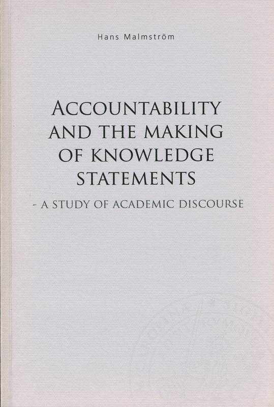 Accountability and the making of knowledge statements