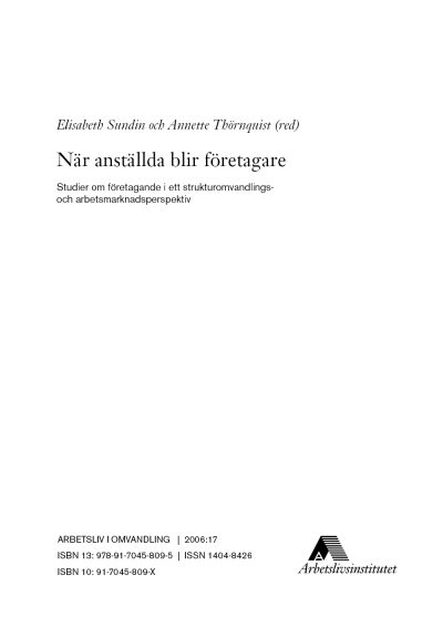 När anställda blir företagare